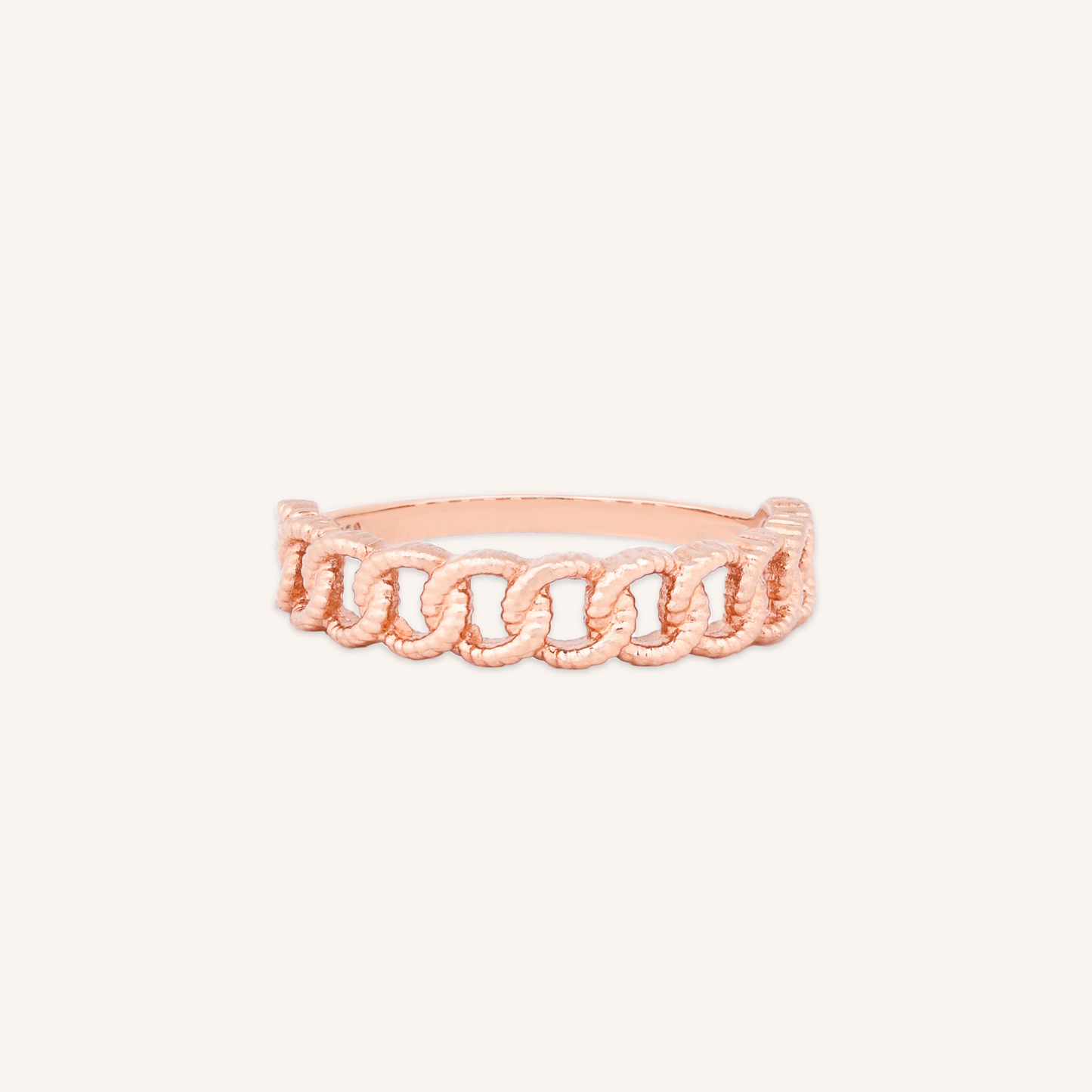 Milgrain Chain Link Band Ring