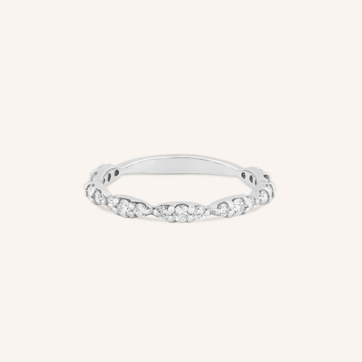 Lab Grown Diamond Marquise Half Eternity Band