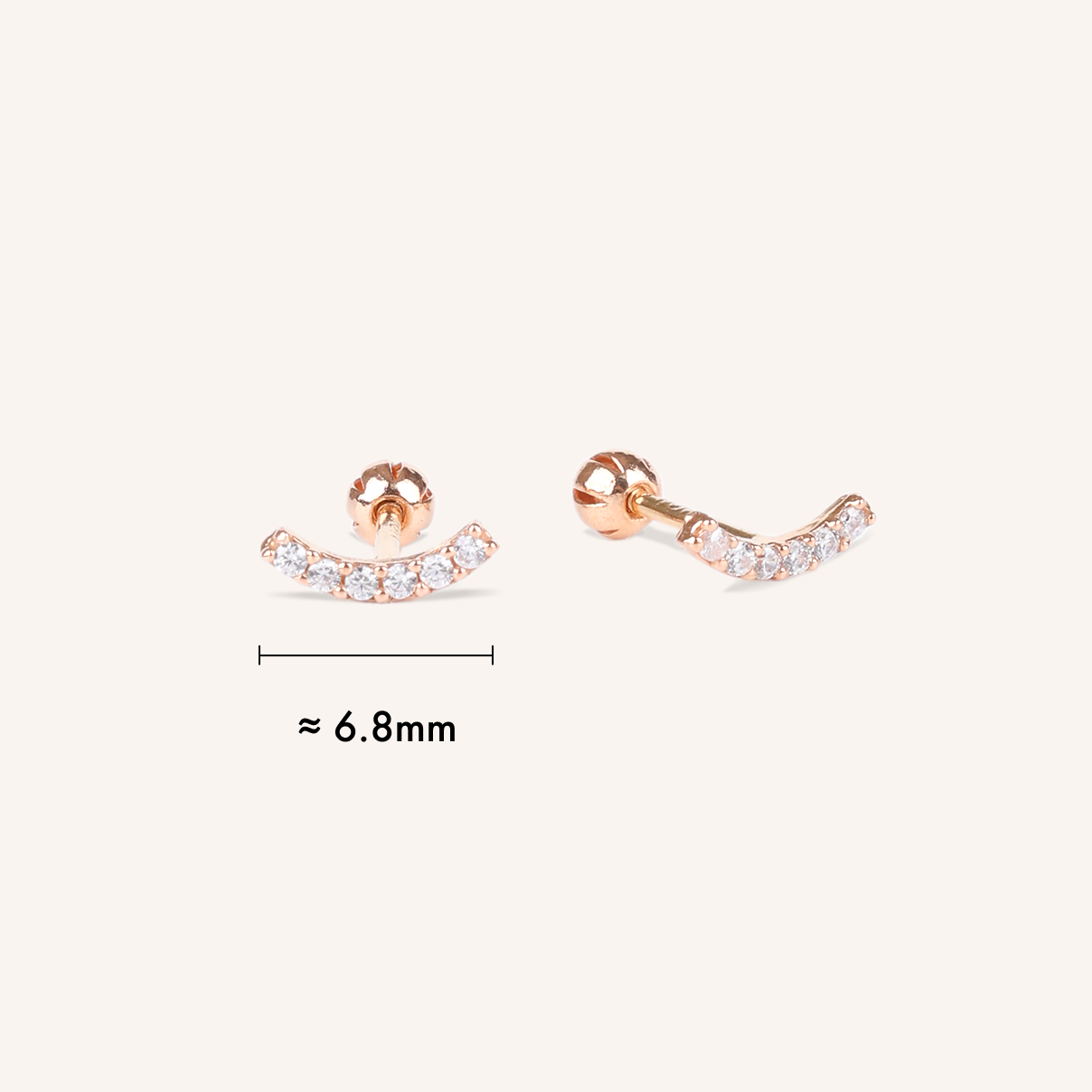 Arc Stud Earrings