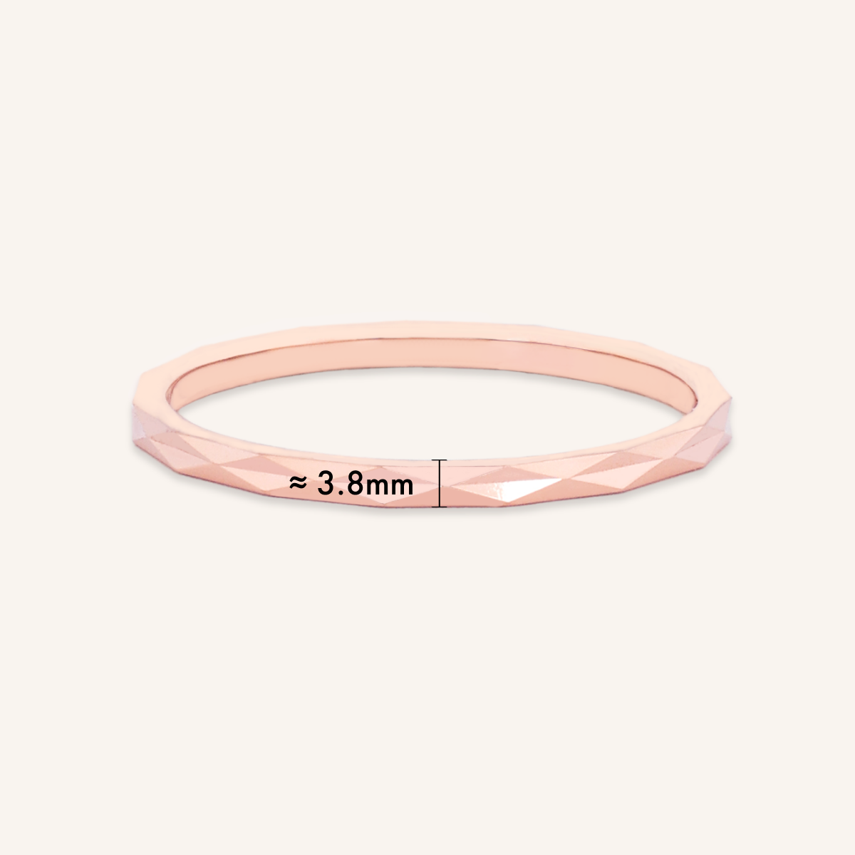 Faceted Slim Band Ring