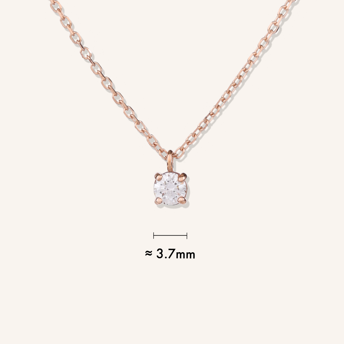 Lab Grown Diamond Four Prong Solitaire Necklace