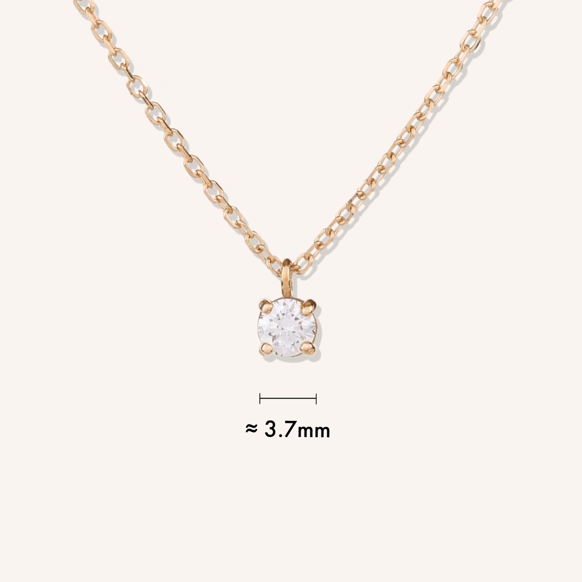 Four Prong Lab Grown Diamond Solitaire Necklace