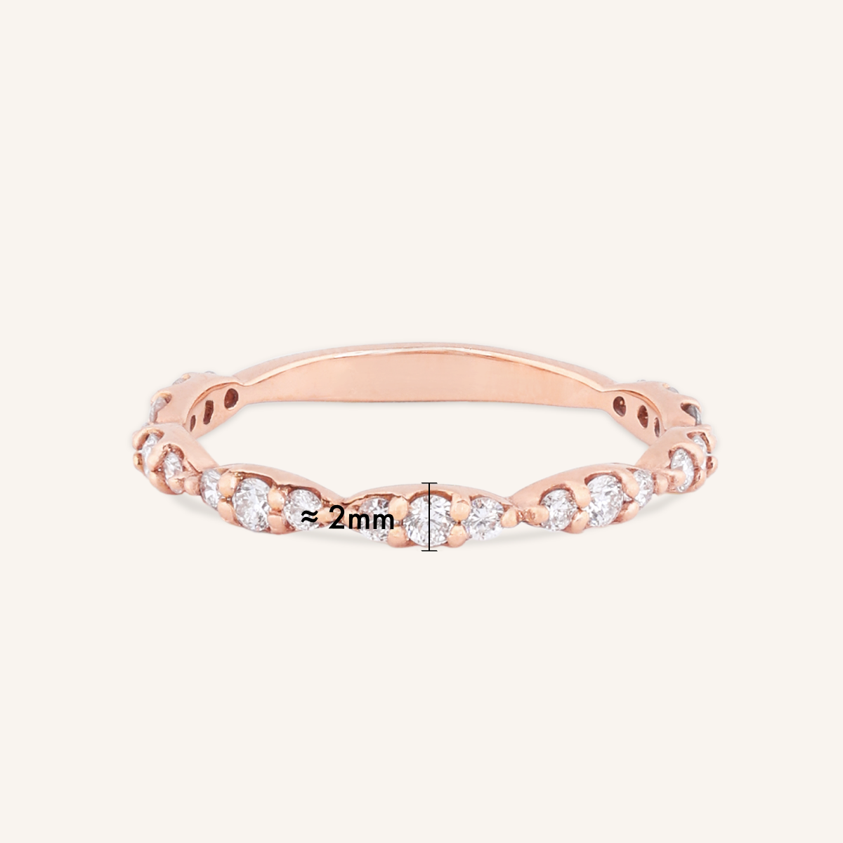 Lab Grown Diamond Marquise Half Eternity Band