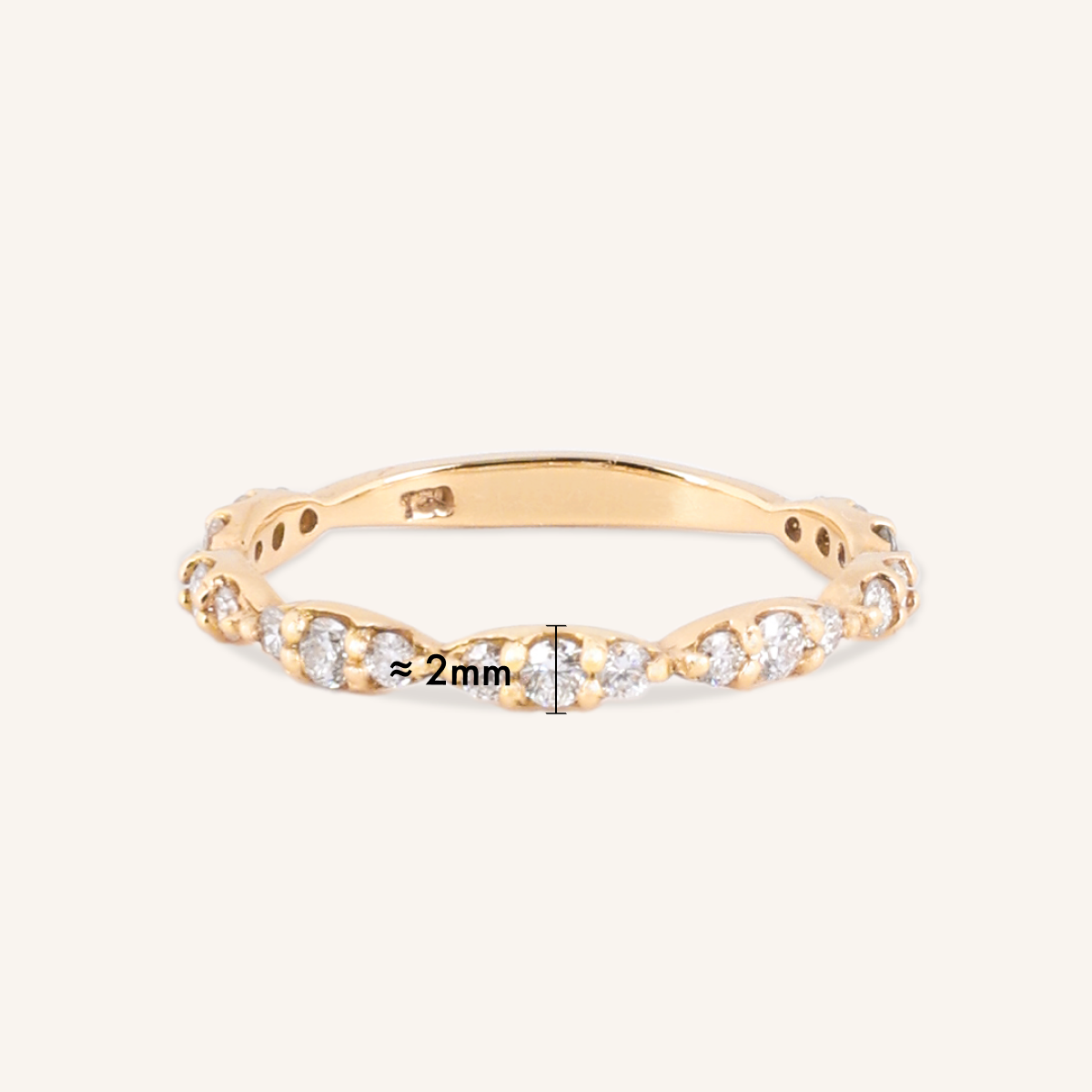 Lab Grown Diamond Marquise Half Eternity Band