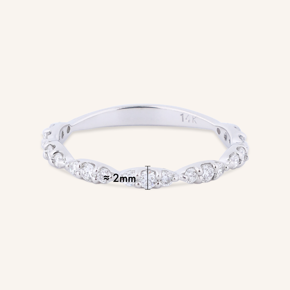 Lab Grown Diamond Marquise Half Eternity Band