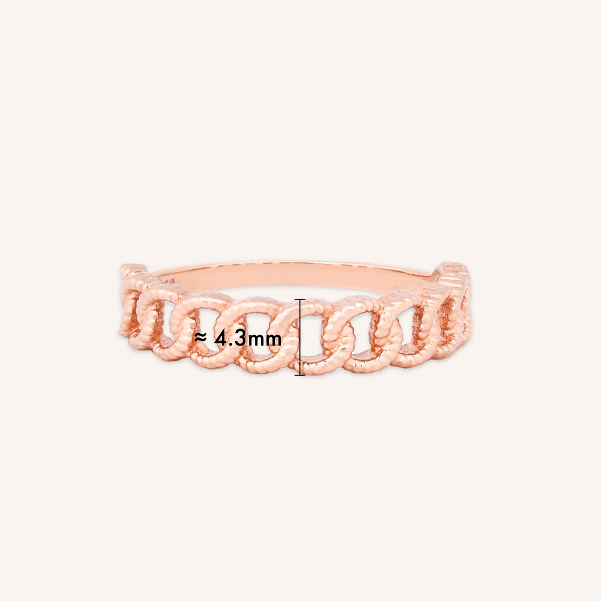 Milgrain Chain Link Band Ring