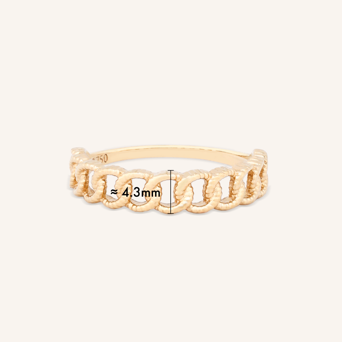 Milgrain Chain Link Band Ring