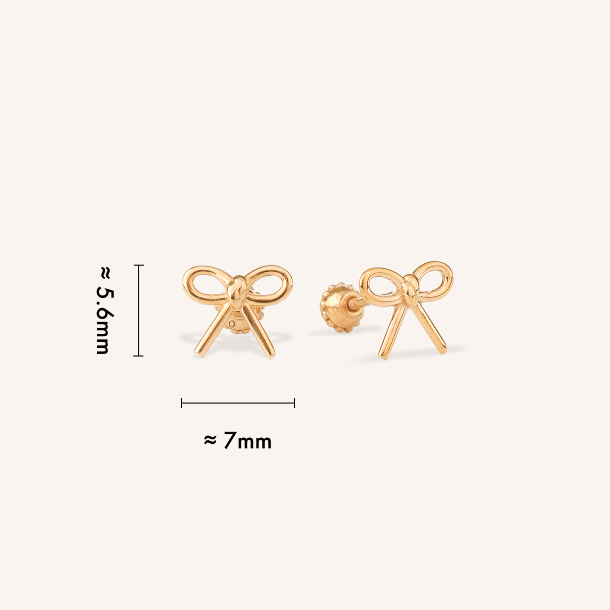 Ribbon Stud Earrings