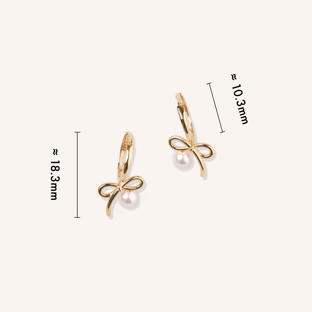 Ribbon Pearl Drop Earrings