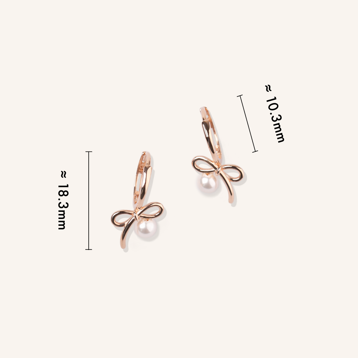 Ribbon Pearl Drop Earrings