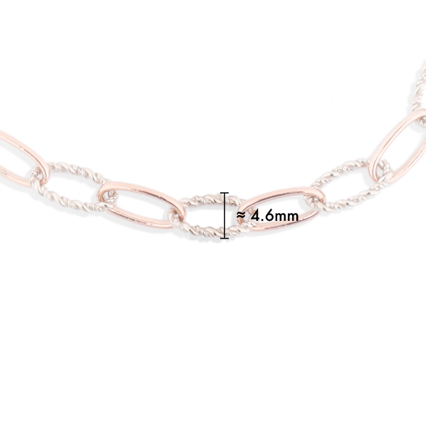 Two-Tone Twist Chain Bracelet
