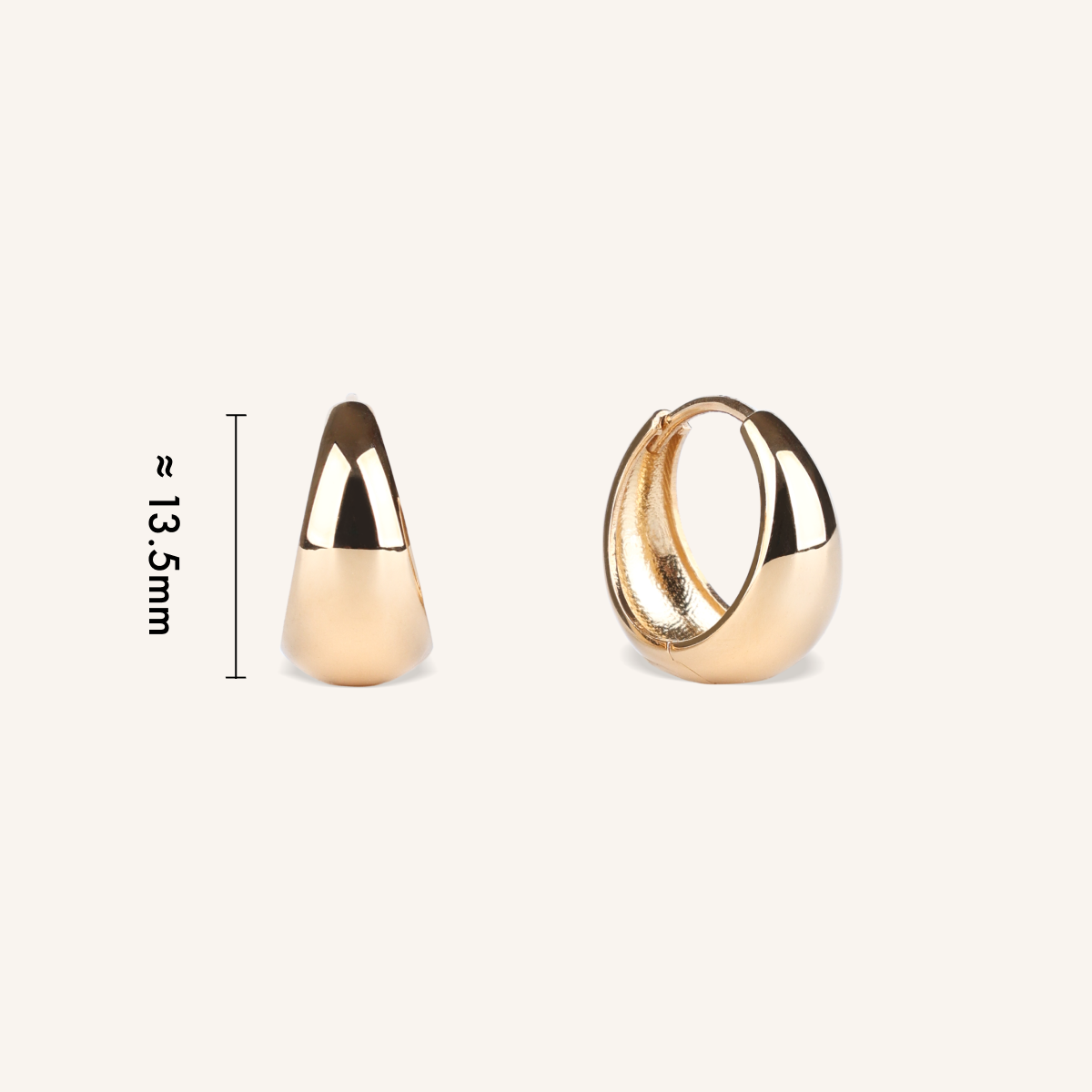 Tapered Hoop Earrings