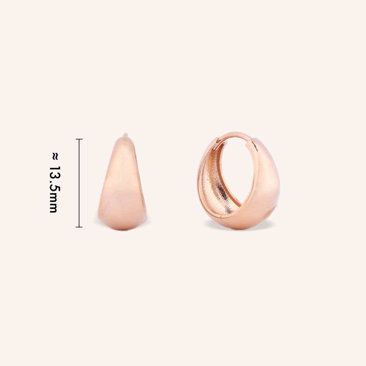 Tapered Hoop Earrings