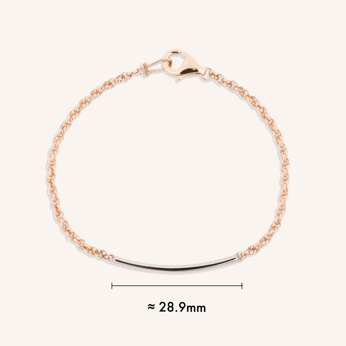 Two Tone Double Link Bracelet