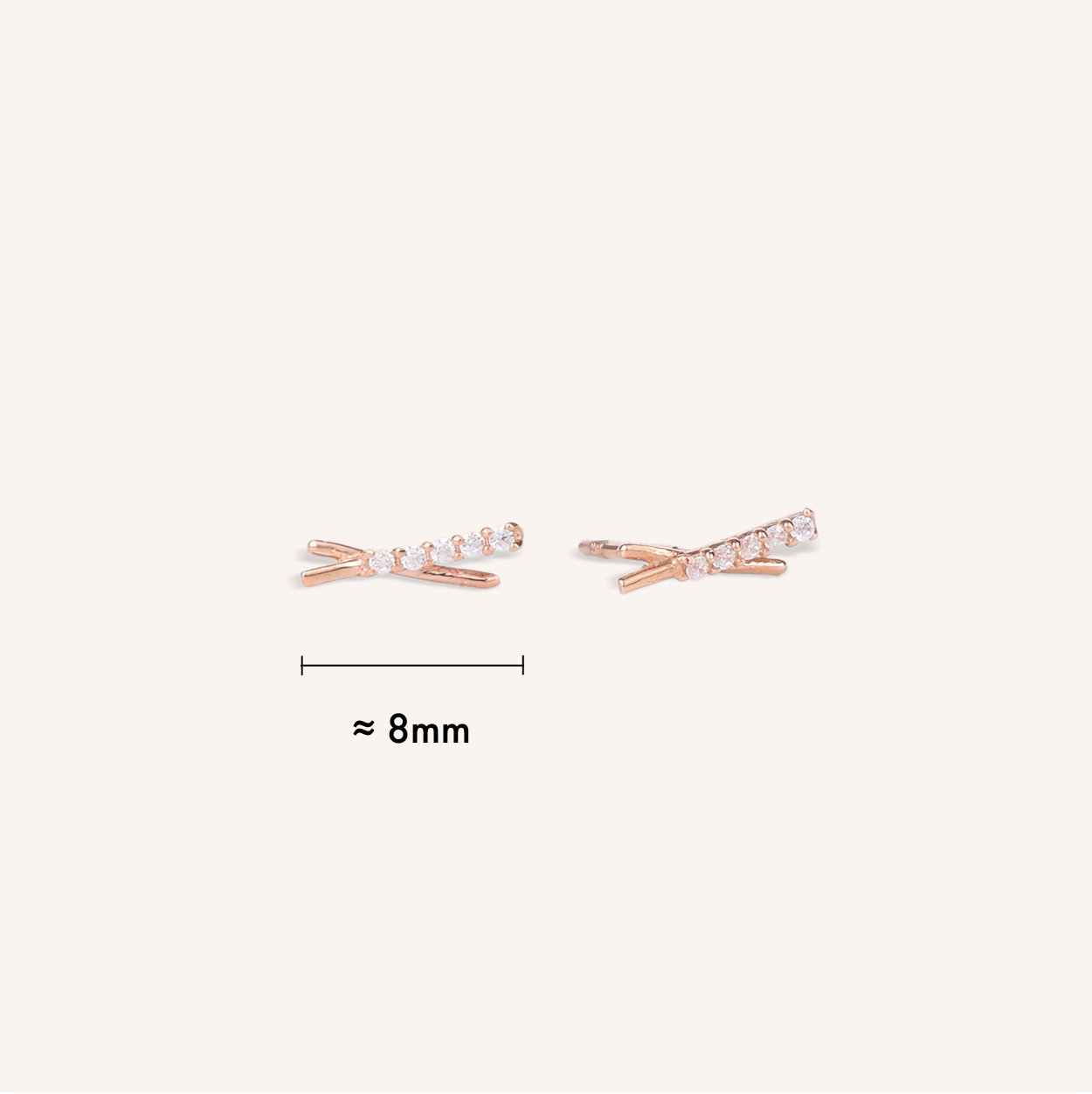 X Bar Stud Earrings