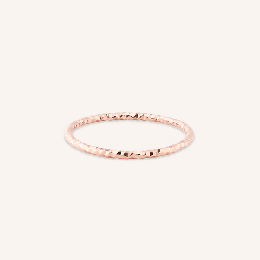 Hammered Slim Band Ring