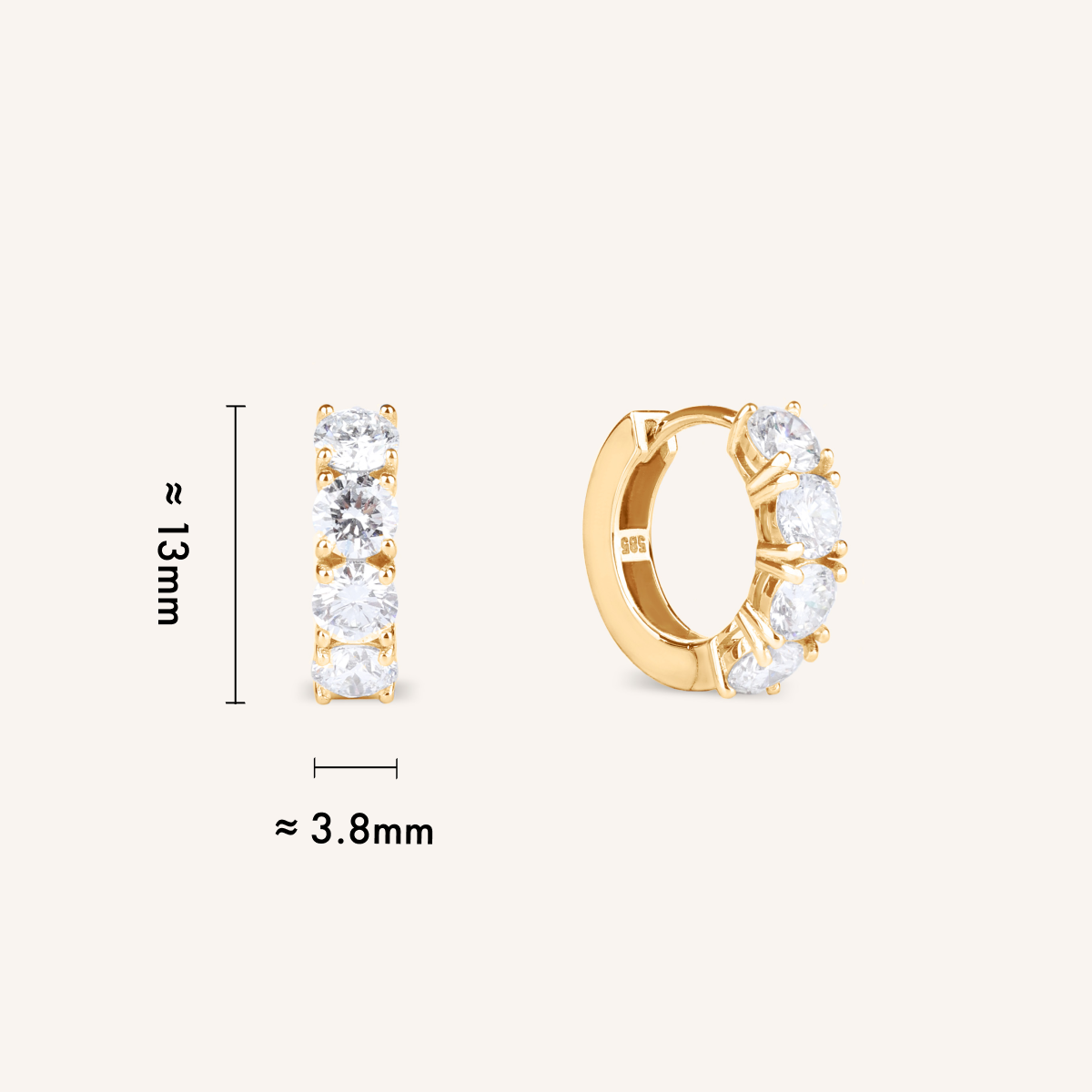 1.6 CTW Lab Grown Diamond Hoop Earrings