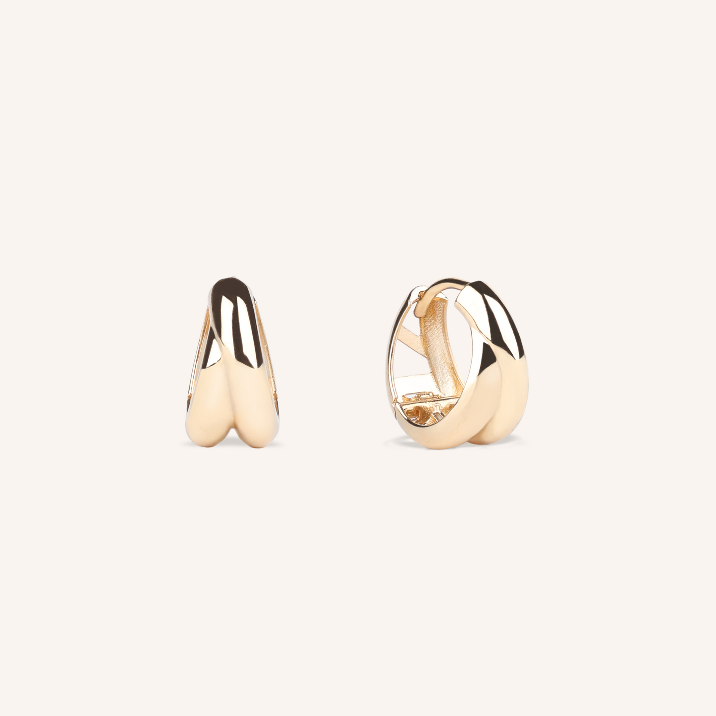 Double Curve Hoop Earrings