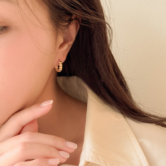 Pebble Hoop Earrings