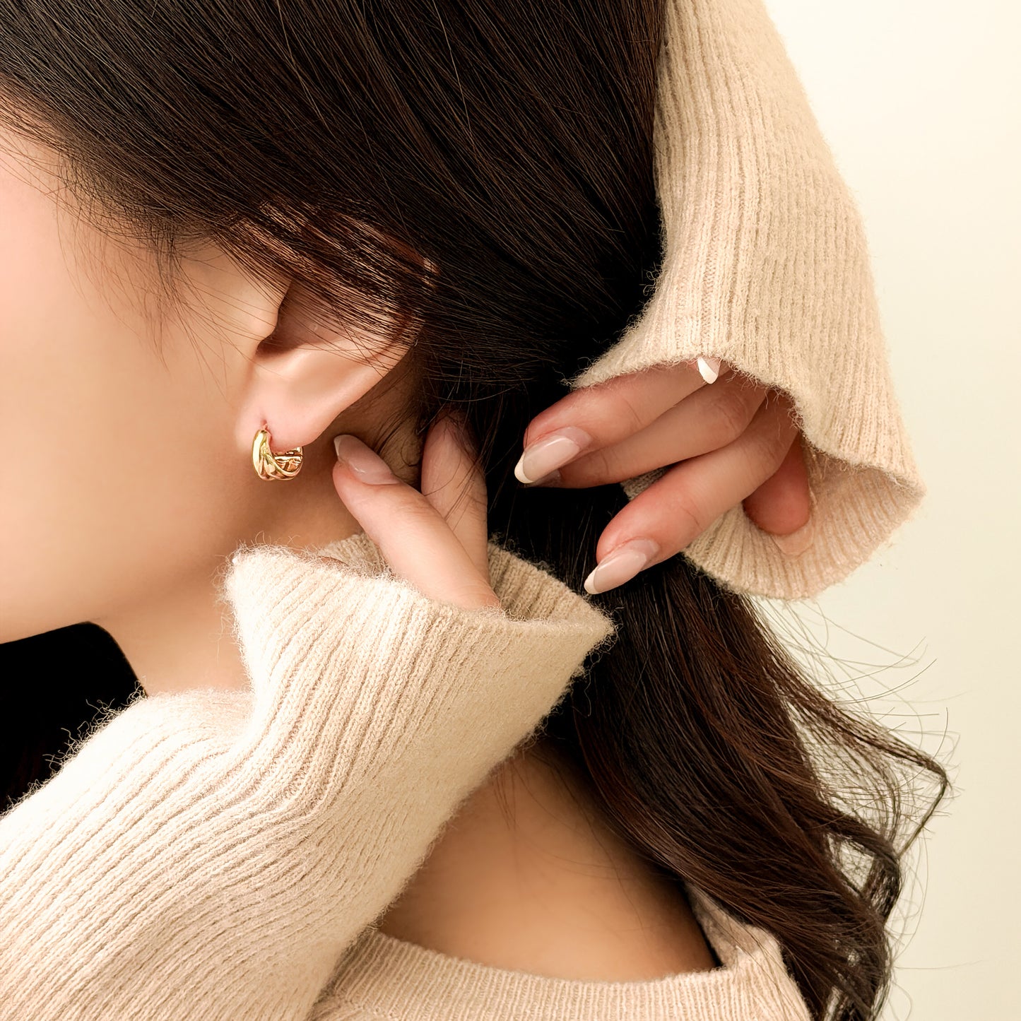 Double Curve Hoop Earrings