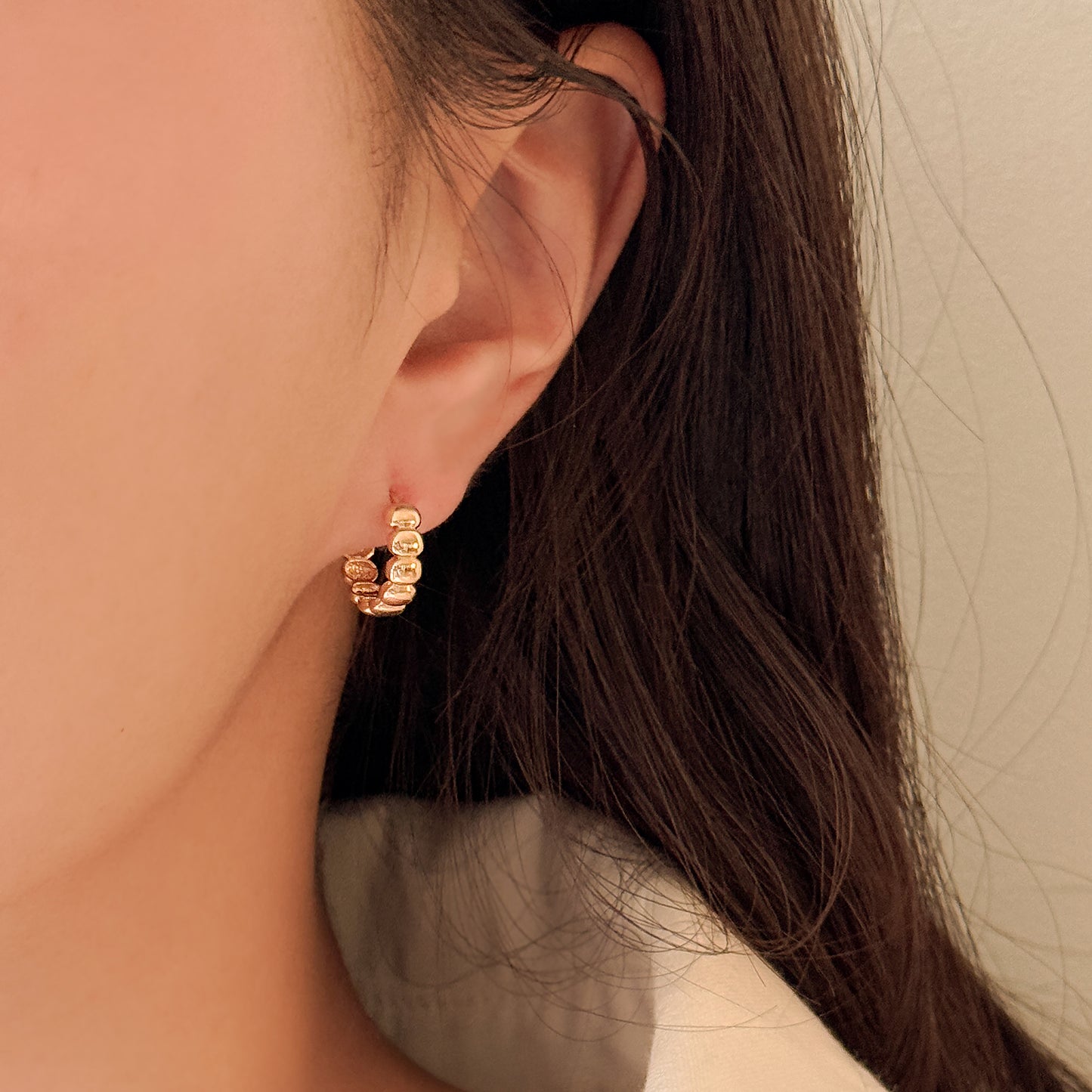 Pebble Hoop Earrings