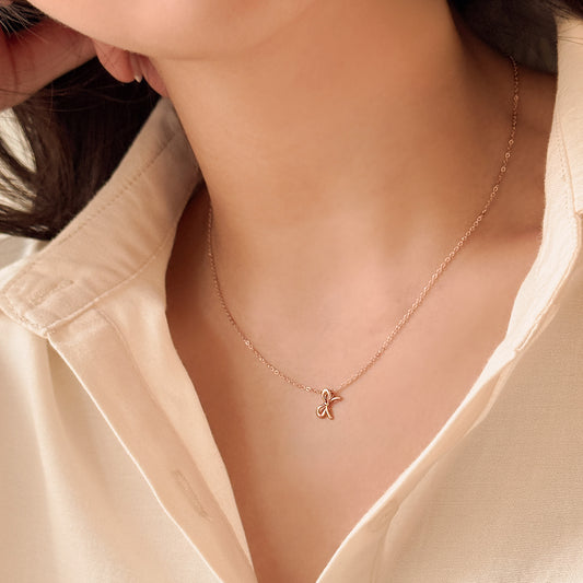 Golden Ribbon Necklace