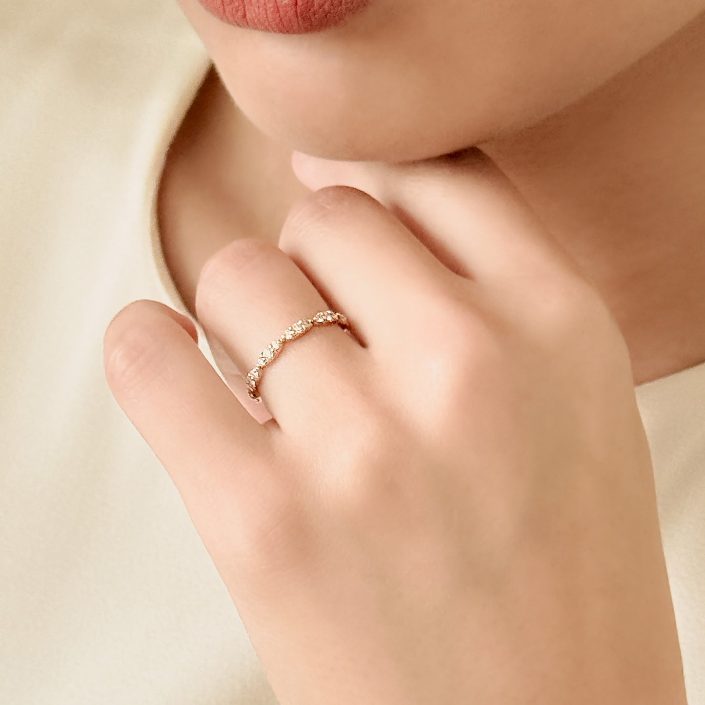 Lab Grown Diamond Marquise Half Eternity Band