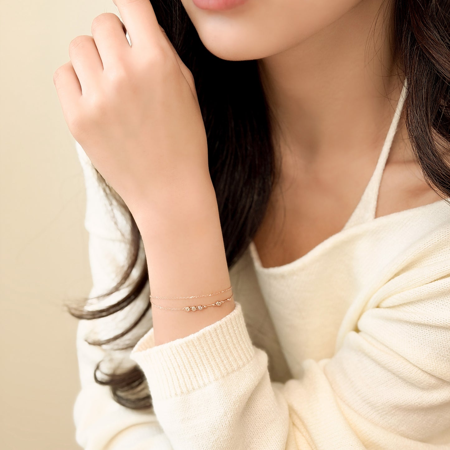 Double Layered Lab Grown Diamond Bracelet