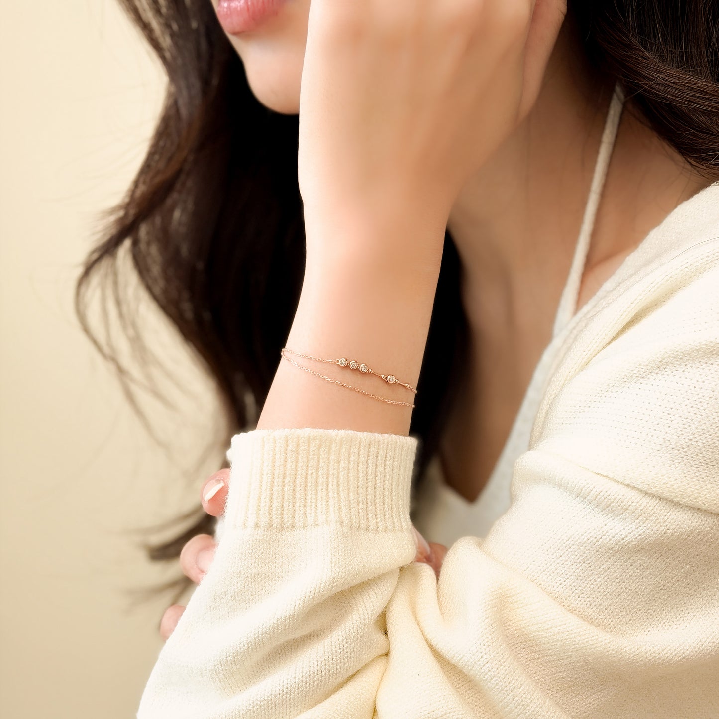 Double Layered Lab Grown Diamond Bracelet