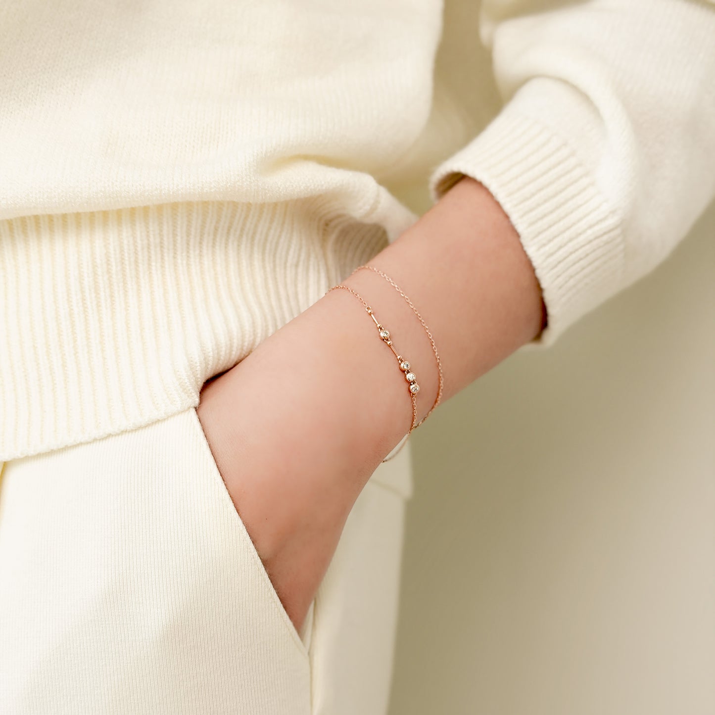 Double Layered Lab Grown Diamond Bracelet