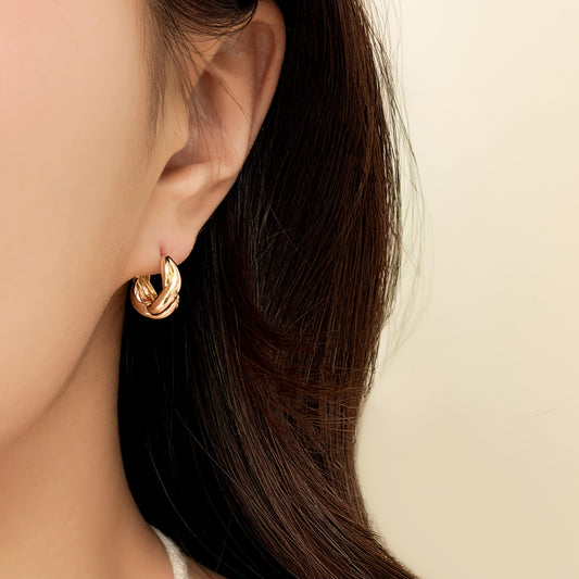 Twist Donut Hoop Earrings