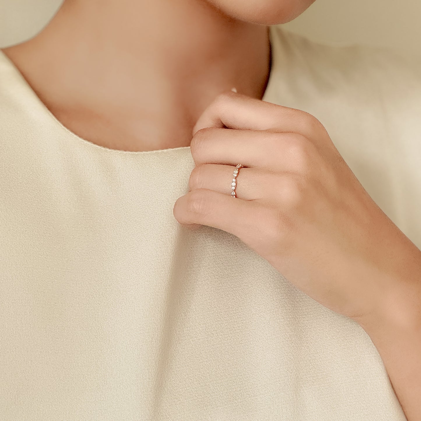 Lab Grown Diamond Marquise Half Eternity Band