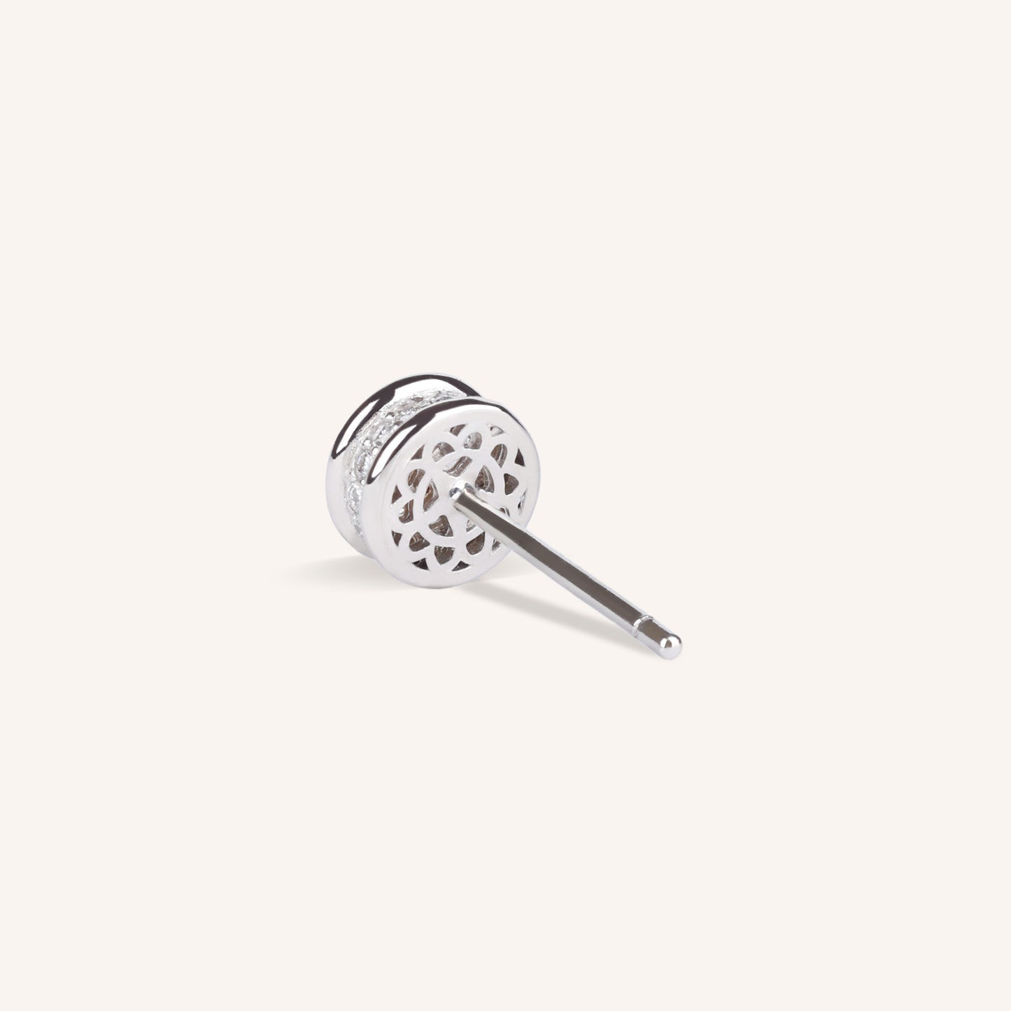 0.3ct Lab Grown Diamond Bezel Side Diamond Stud Earrings