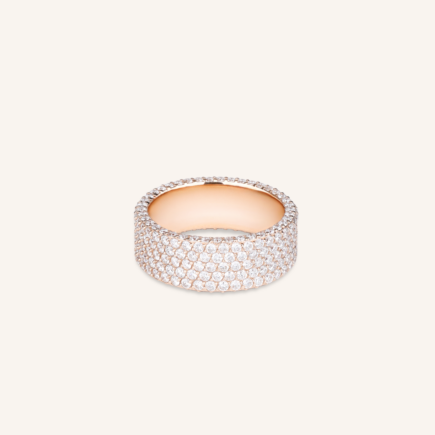 Pavé Diamond Ring, 5 Row
