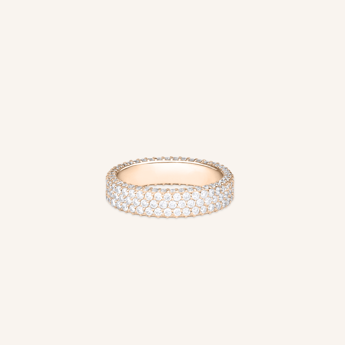 Pavé Diamond Ring, 3 Row