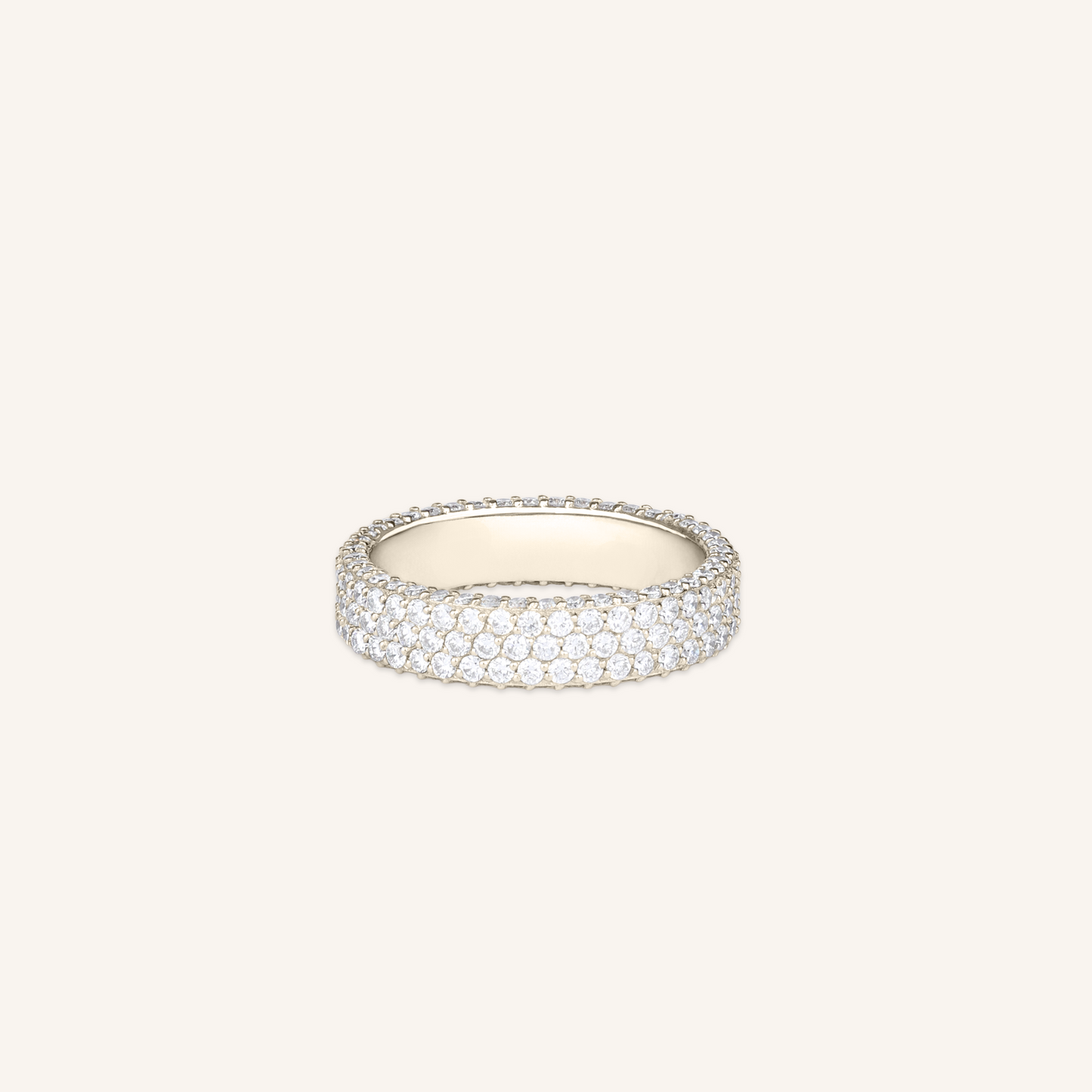Pavé Diamond Ring, 3 Row