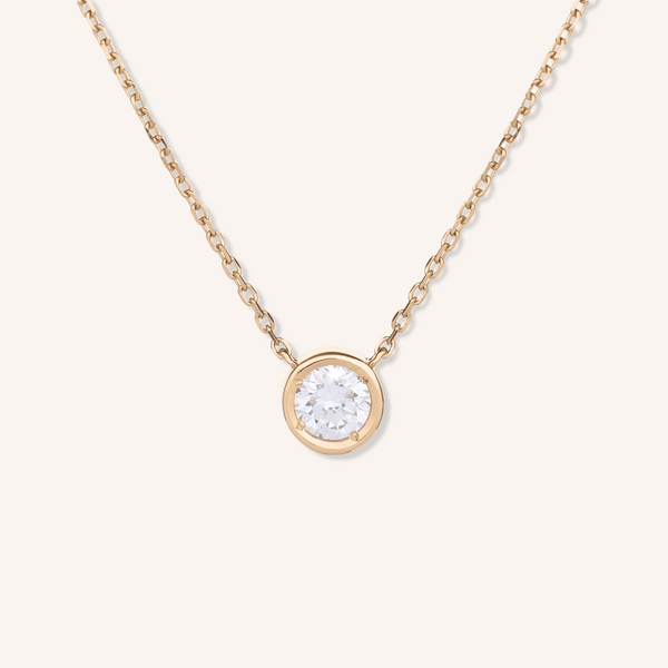 0.3ct Lab Grown Diamond Bezel Necklace