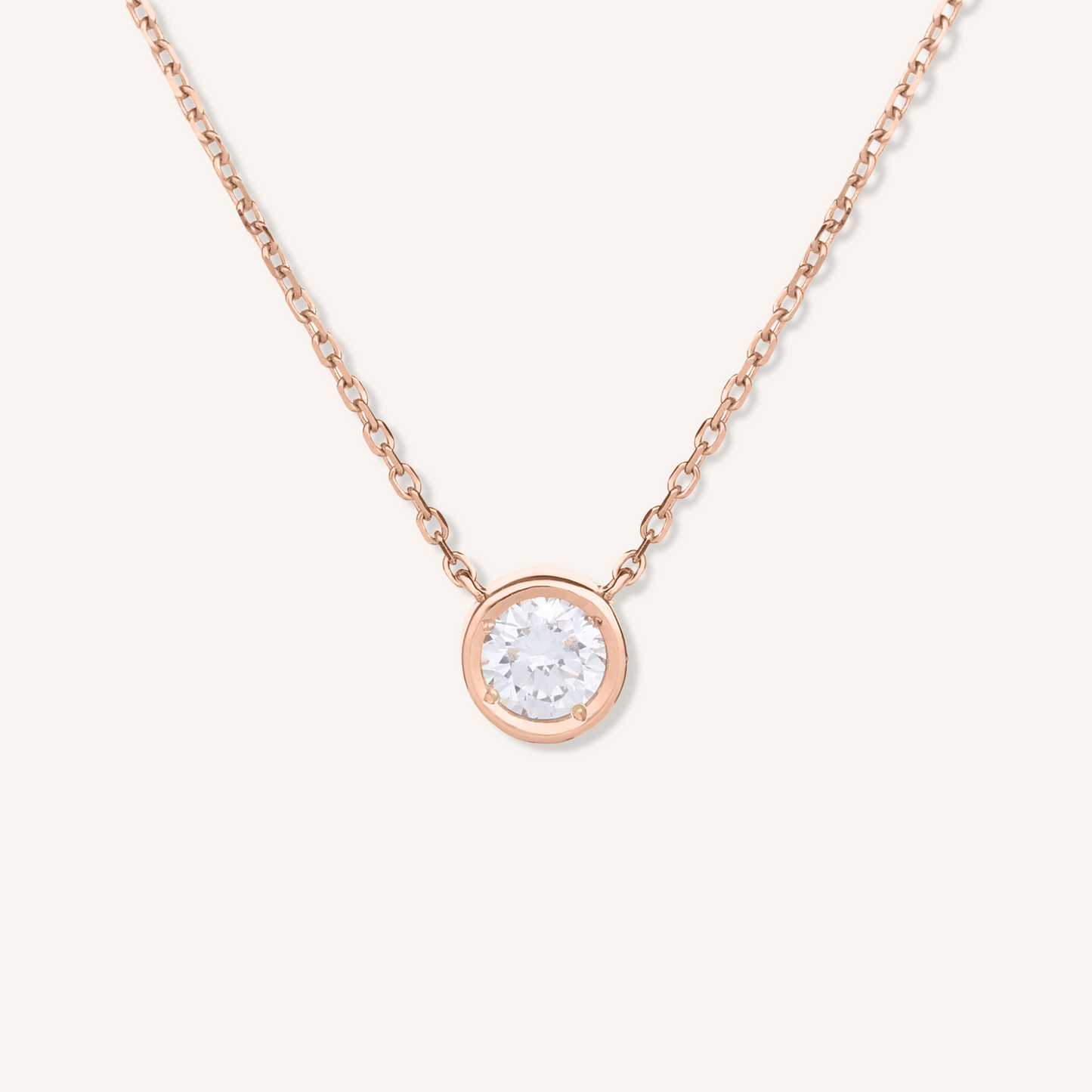 0.3ct Lab Grown Diamond Bezel Necklace