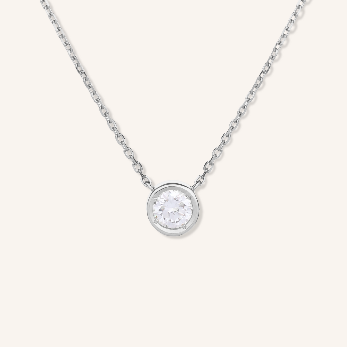 0.3ct Lab Grown Diamond Bezel Necklace