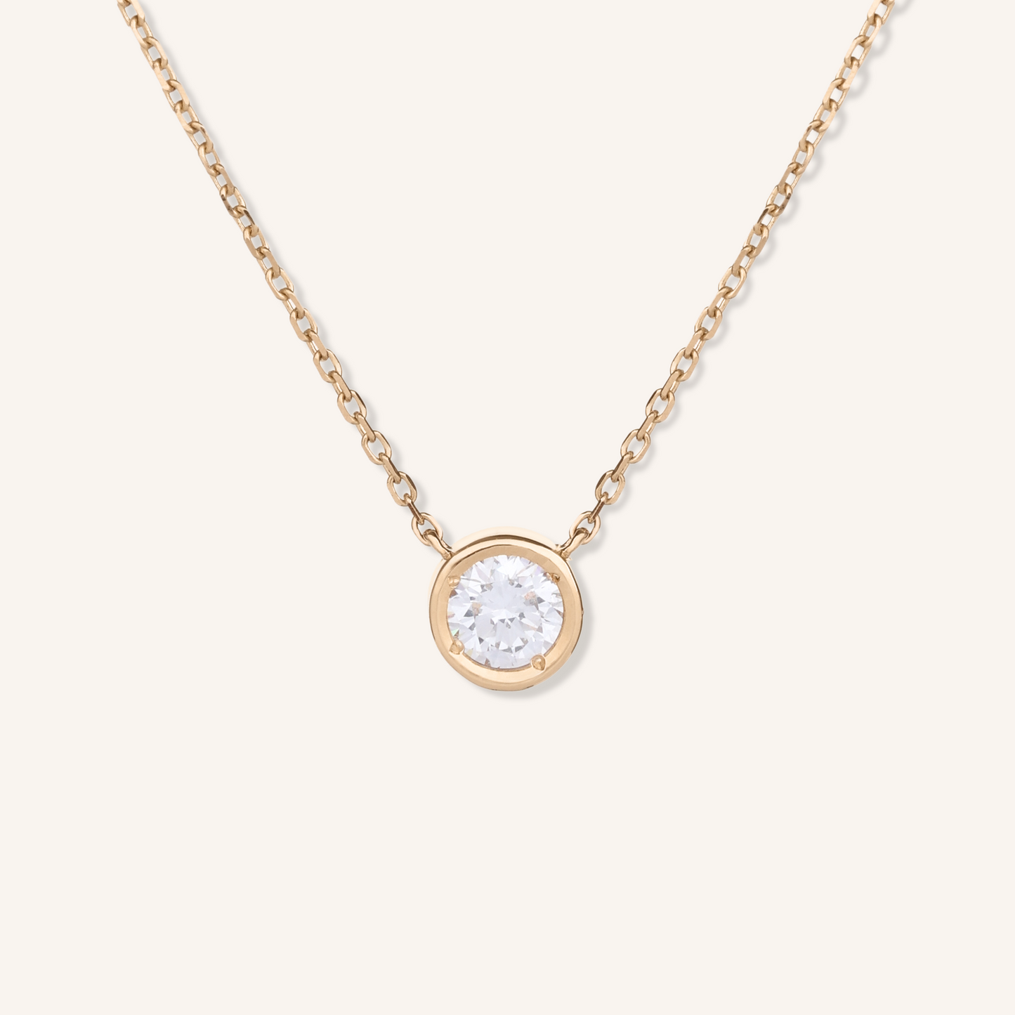 0.3ct Lab Grown Diamond Bezel Necklace
