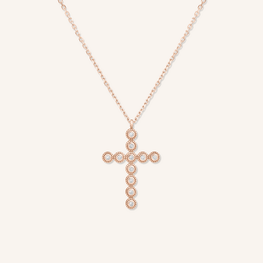 Lab Grown Diamond Bezel Cross Necklace