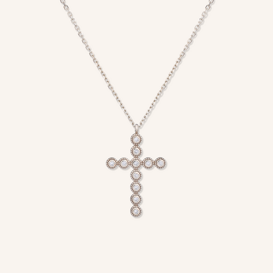 Lab Grown Diamond Bezel Cross Necklace