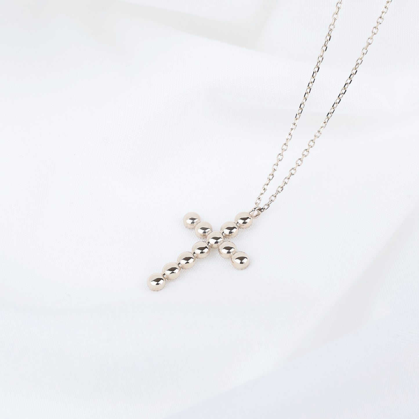Lab Grown Diamond Bezel Cross Necklace