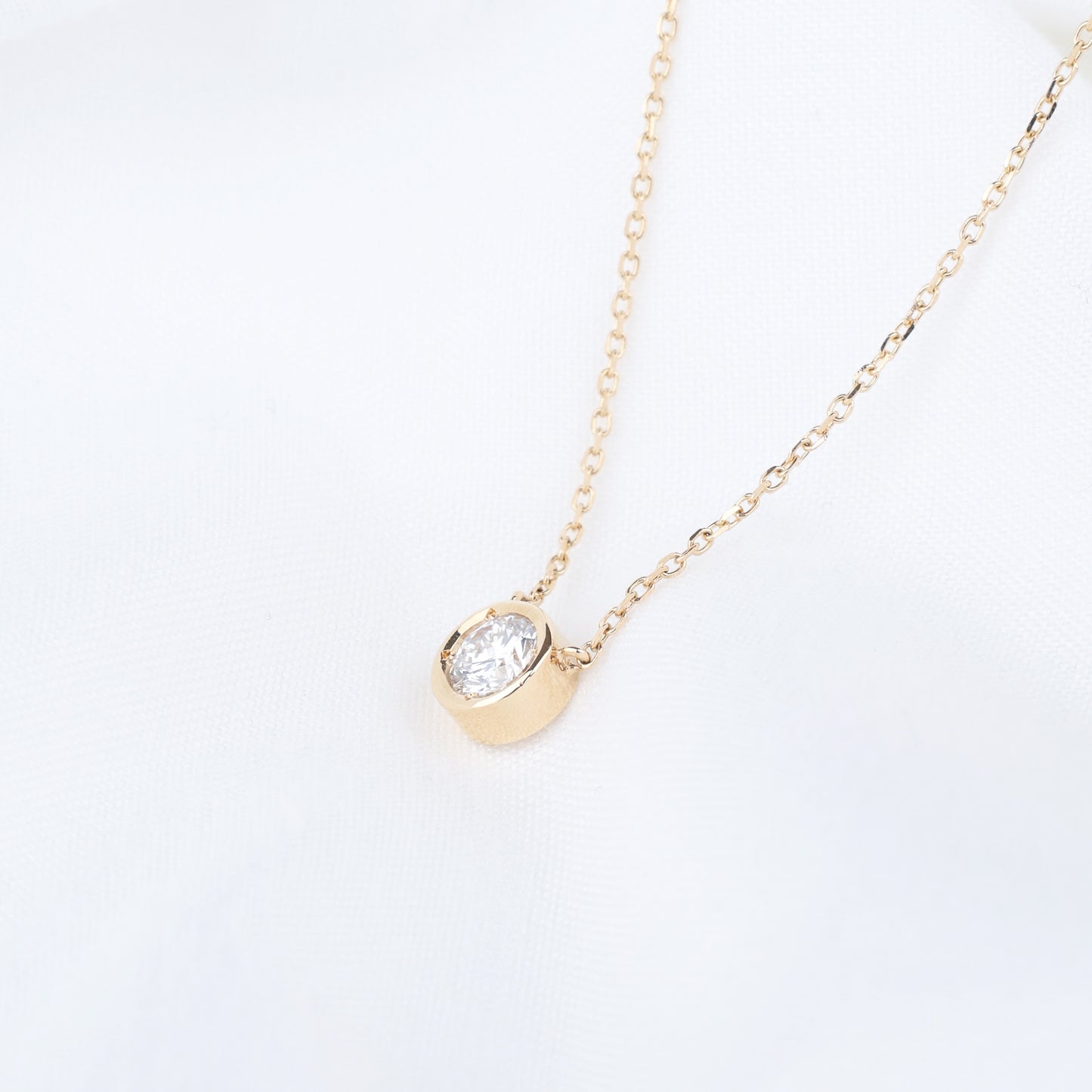 0.3ct Lab Grown Diamond Bezel Necklace