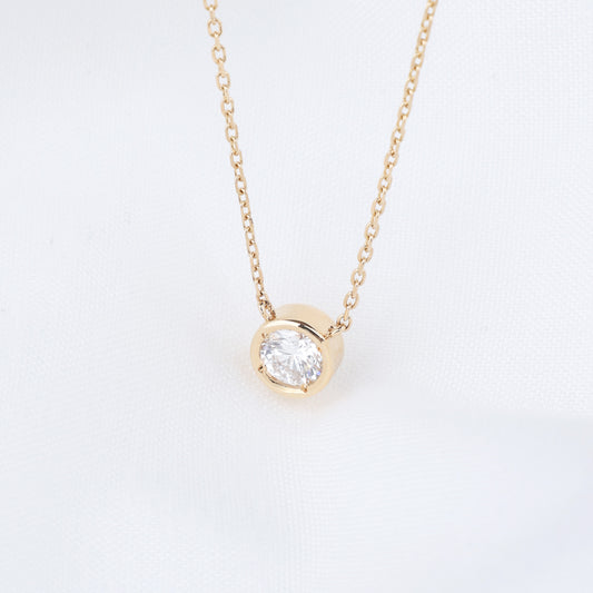 0.3ct Lab Grown Diamond Bezel Necklace