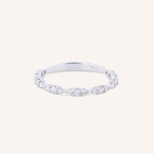 Lab Grown Diamond Marquise Half Eternity Band