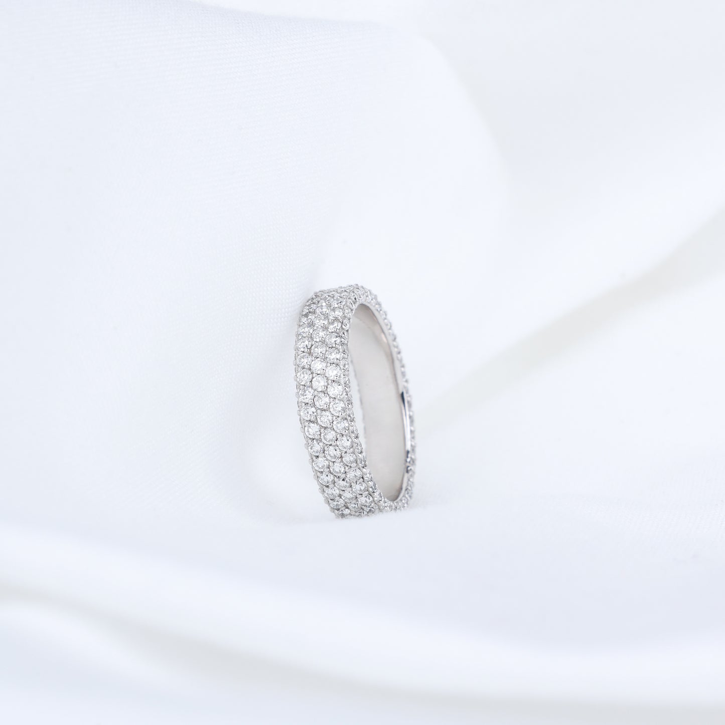 Pavé Diamond Ring, 3 Row