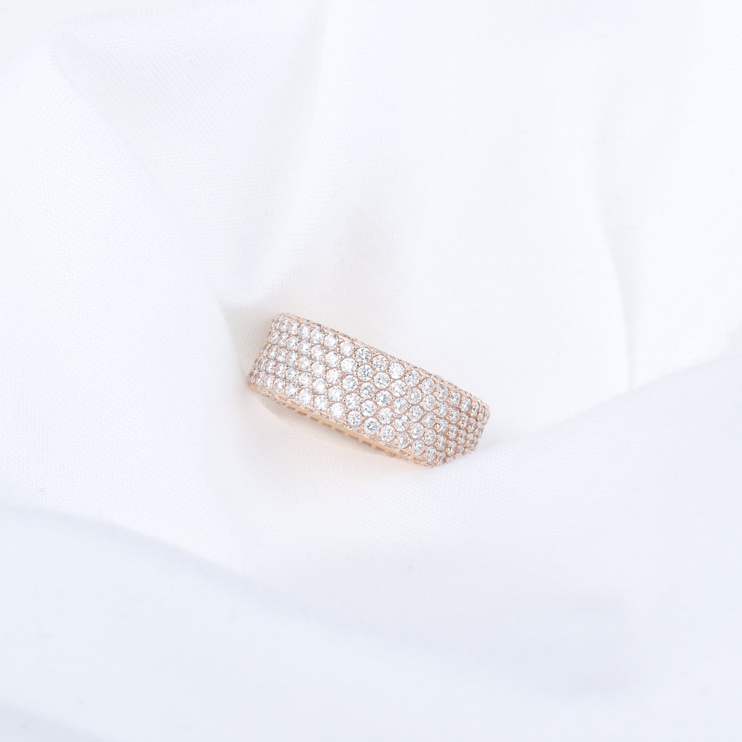 Pavé Diamond Ring, 5 Row