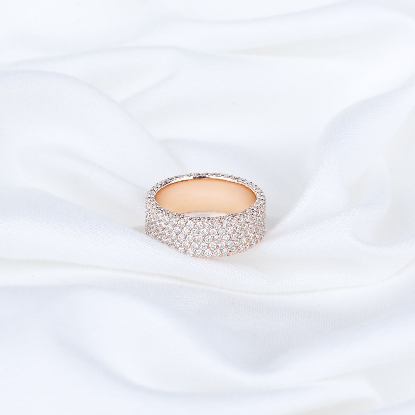 Pavé Diamond Ring, 5 Row