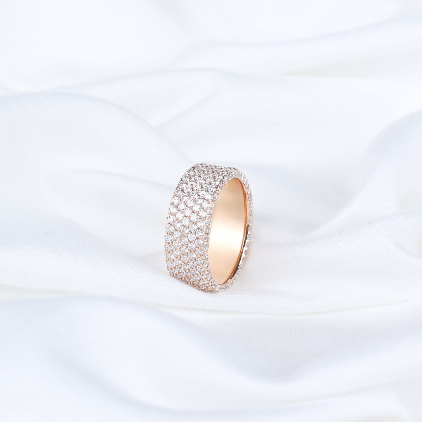 Pavé Diamond Ring, 5 Row